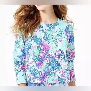 Lilly Pulitzer luxletic Alex top in beach you to it size L